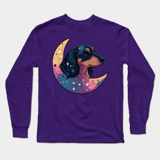 Luna the dog - goes to the moon Long Sleeve T-Shirt